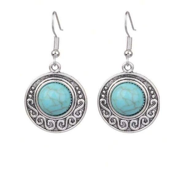 5/$25 SILVER TURQUOISE DANGLE - Picture 2 of 4